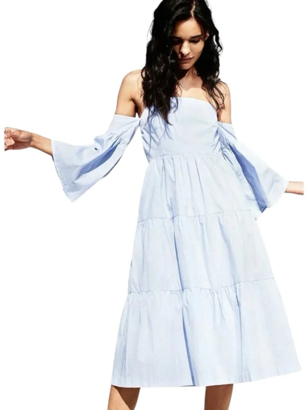 club monaco blue and white dress Club Monaco | Dresses | New Club Monaco Blue White Striped Off Shoulder  Mdii Dress
